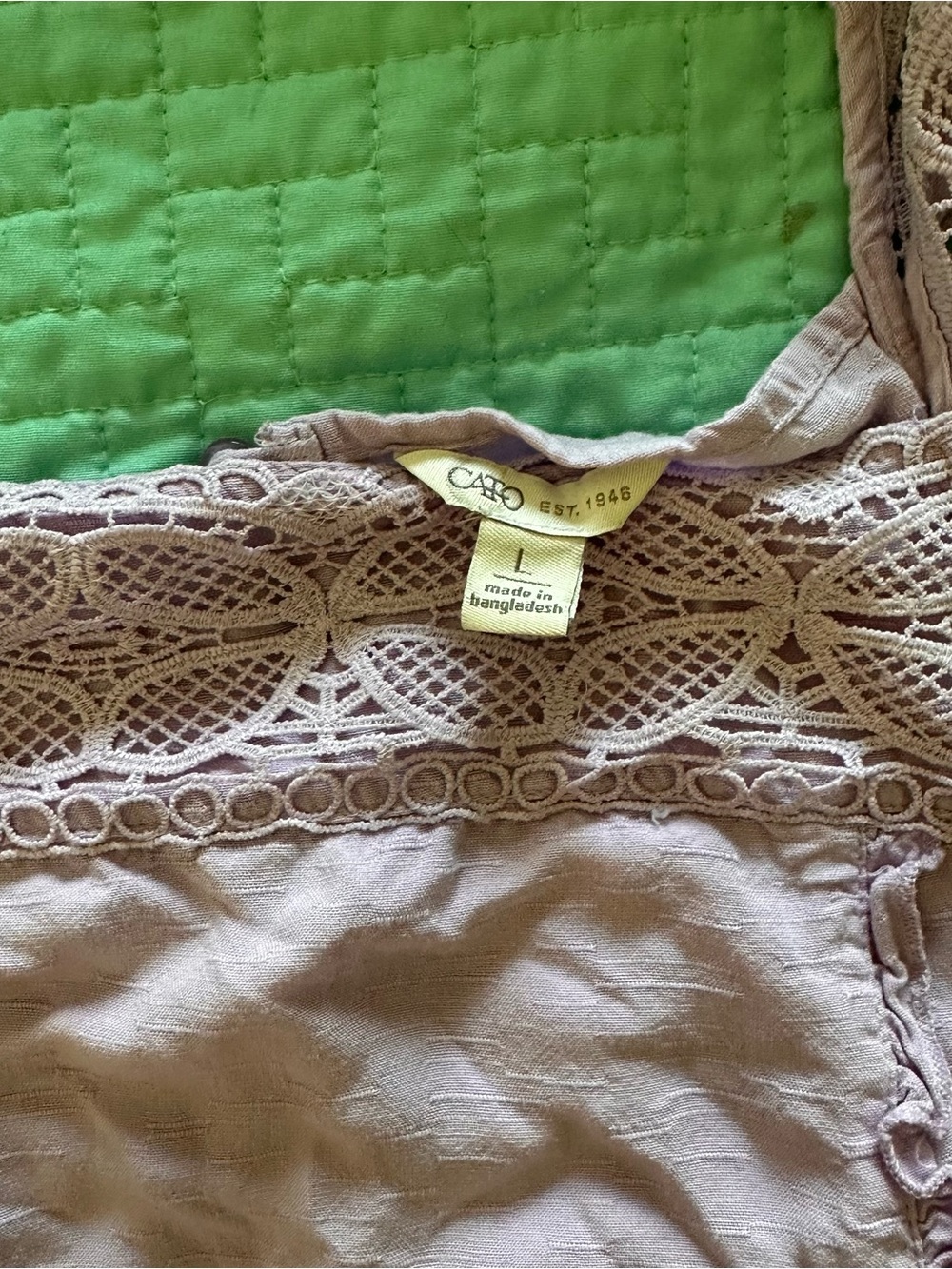 Cato Lavender Crochet-Trim Tank - Picture 5 of 5